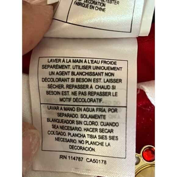 Vtg Disney Minnie Mouse Red & White Polka Dot Dress With Bow & Brooch Costume - Picture 2 of 7